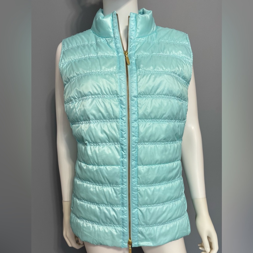 Lilly Pulitzer Elana Puffer Vest Sea Salt Blue